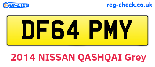 DF64PMY are the vehicle registration plates.