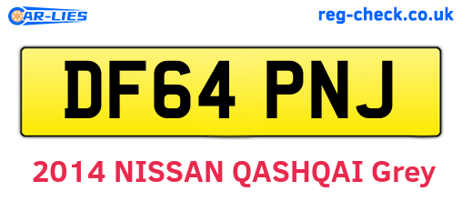DF64PNJ are the vehicle registration plates.