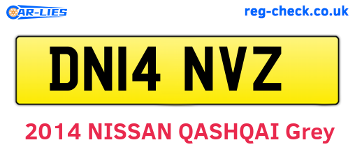 DN14NVZ are the vehicle registration plates.
