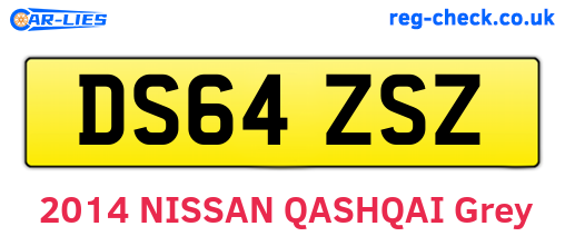 DS64ZSZ are the vehicle registration plates.