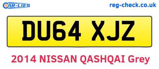 DU64XJZ are the vehicle registration plates.