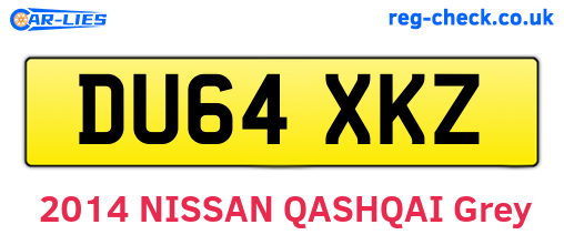 DU64XKZ are the vehicle registration plates.