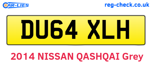 DU64XLH are the vehicle registration plates.