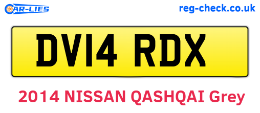 DV14RDX are the vehicle registration plates.