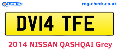 DV14TFE are the vehicle registration plates.