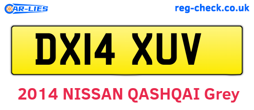 DX14XUV are the vehicle registration plates.