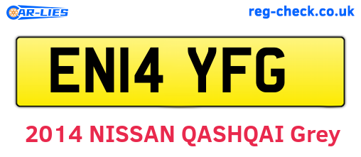 EN14YFG are the vehicle registration plates.