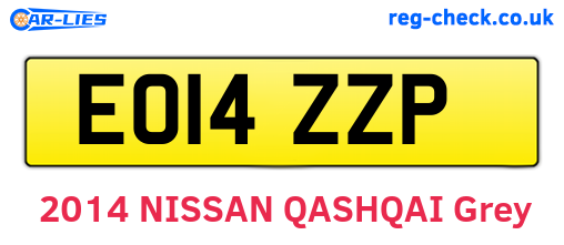 EO14ZZP are the vehicle registration plates.