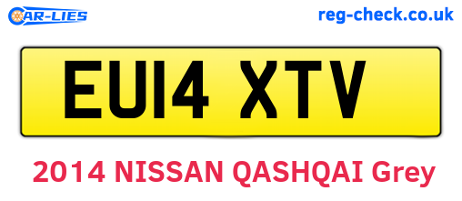 EU14XTV are the vehicle registration plates.