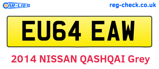 EU64EAW are the vehicle registration plates.
