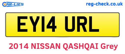 EY14URL are the vehicle registration plates.