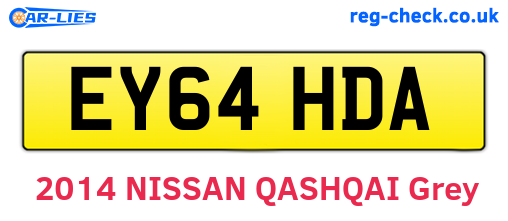 EY64HDA are the vehicle registration plates.