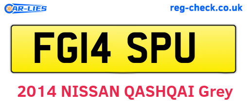 FG14SPU are the vehicle registration plates.