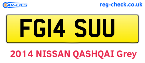 FG14SUU are the vehicle registration plates.