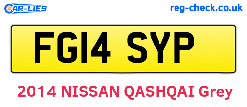 FG14SYP are the vehicle registration plates.