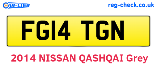 FG14TGN are the vehicle registration plates.