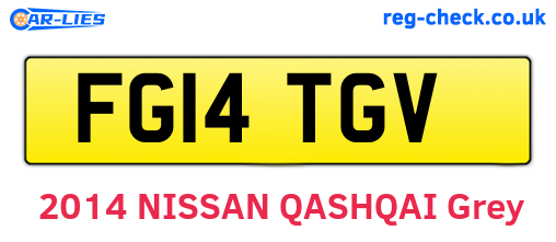 FG14TGV are the vehicle registration plates.