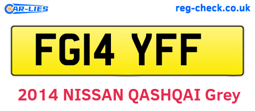 FG14YFF are the vehicle registration plates.