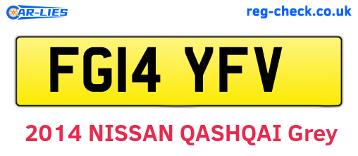 FG14YFV are the vehicle registration plates.