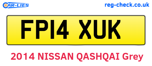 FP14XUK are the vehicle registration plates.