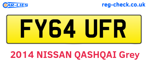 FY64UFR are the vehicle registration plates.