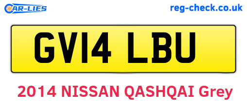 GV14LBU are the vehicle registration plates.