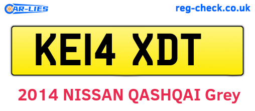 KE14XDT are the vehicle registration plates.