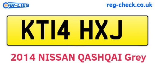 KT14HXJ are the vehicle registration plates.
