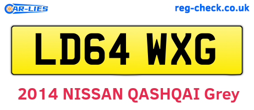 LD64WXG are the vehicle registration plates.