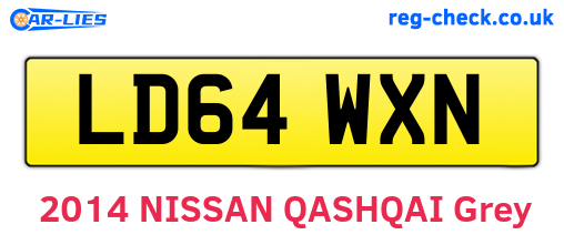 LD64WXN are the vehicle registration plates.