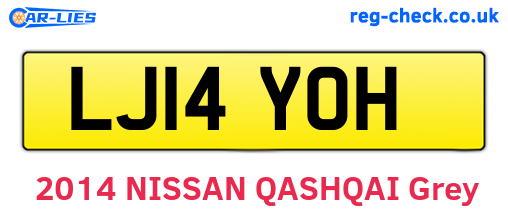 LJ14YOH are the vehicle registration plates.