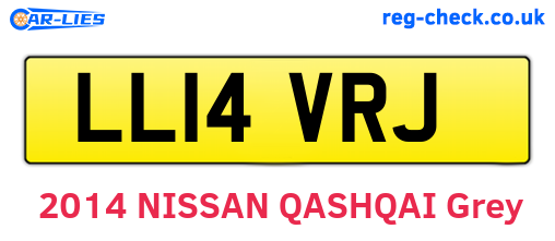 LL14VRJ are the vehicle registration plates.