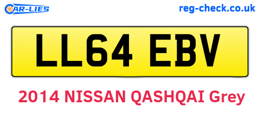 LL64EBV are the vehicle registration plates.