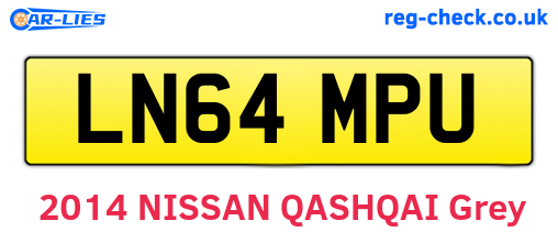 LN64MPU are the vehicle registration plates.