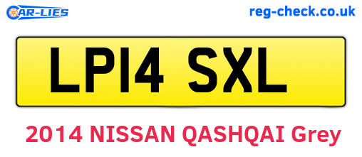 LP14SXL are the vehicle registration plates.