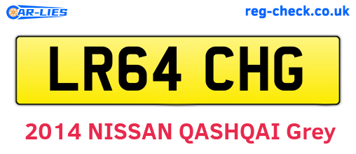 LR64CHG are the vehicle registration plates.