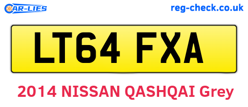 LT64FXA are the vehicle registration plates.