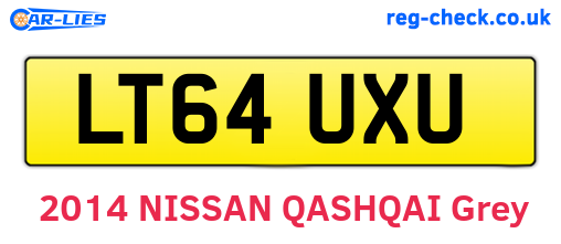 LT64UXU are the vehicle registration plates.