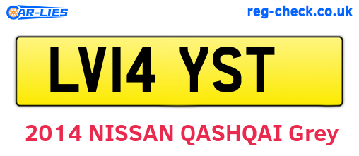 LV14YST are the vehicle registration plates.