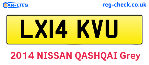 LX14KVU are the vehicle registration plates.