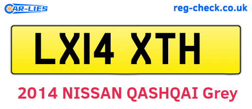 LX14XTH are the vehicle registration plates.