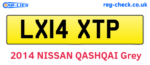 LX14XTP are the vehicle registration plates.