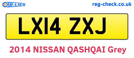 LX14ZXJ are the vehicle registration plates.