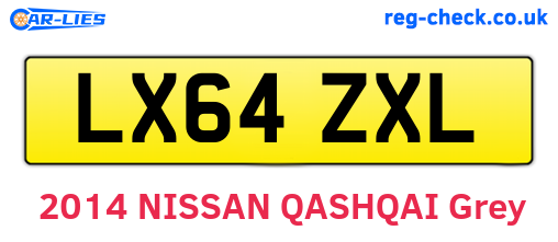 LX64ZXL are the vehicle registration plates.