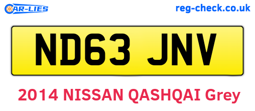 ND63JNV are the vehicle registration plates.