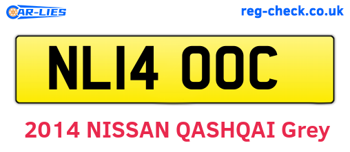 NL14OOC are the vehicle registration plates.