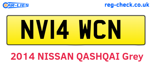NV14WCN are the vehicle registration plates.