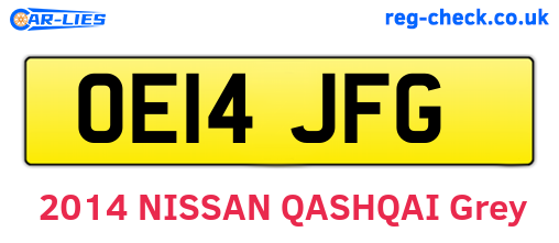 OE14JFG are the vehicle registration plates.