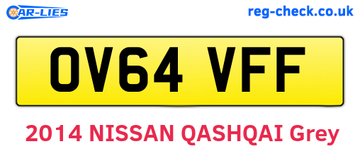 OV64VFF are the vehicle registration plates.