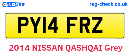 PY14FRZ are the vehicle registration plates.